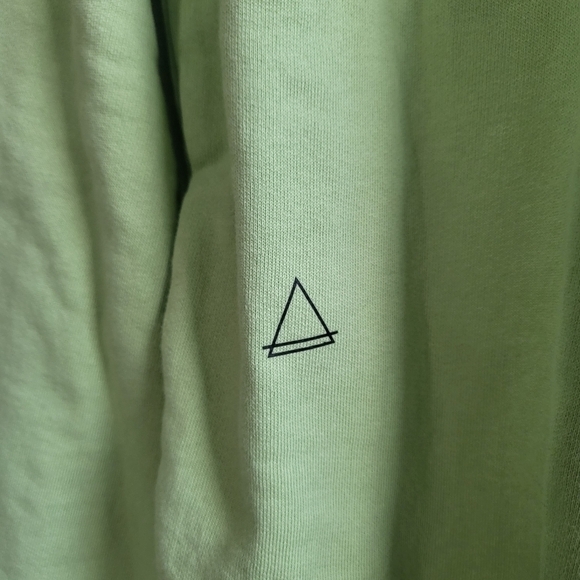 New ELEVEN PARIS Make Fashion 100% Cotton Pullover Green Sweatshirt NWT Sz Small - Picture 7 of 10